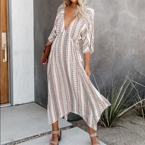 En Créme Budapest Kimono Tassel Dress - L